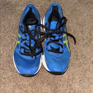 ASICS Kids Blue and Yellow Sneakers